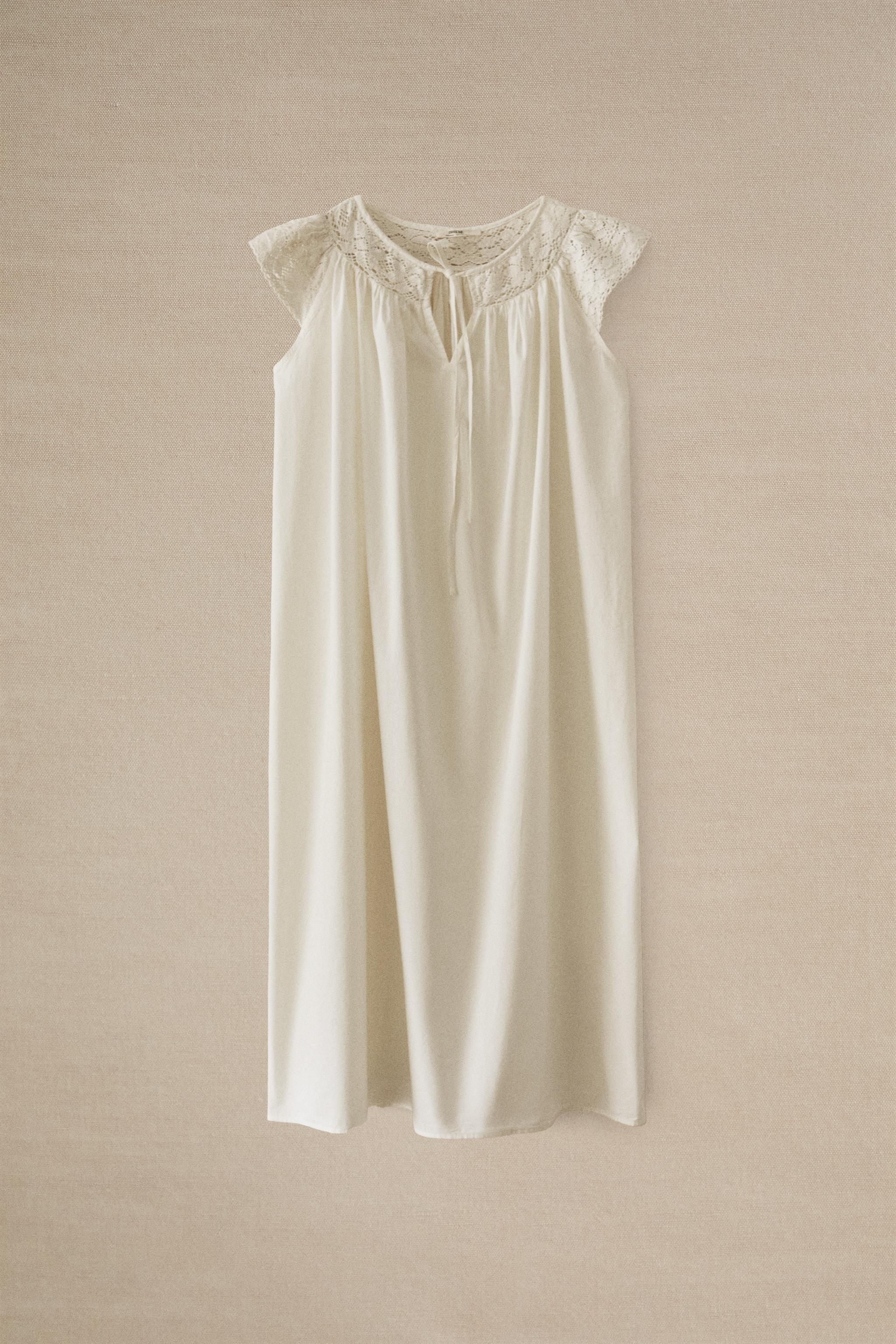 CHEMISE DE NUIT COTON DENTELLE